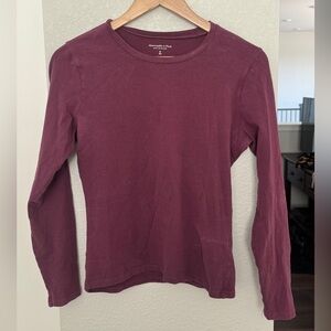 Abercrombie & Fitch Women's Long Sleeve Tee - Berry Plum